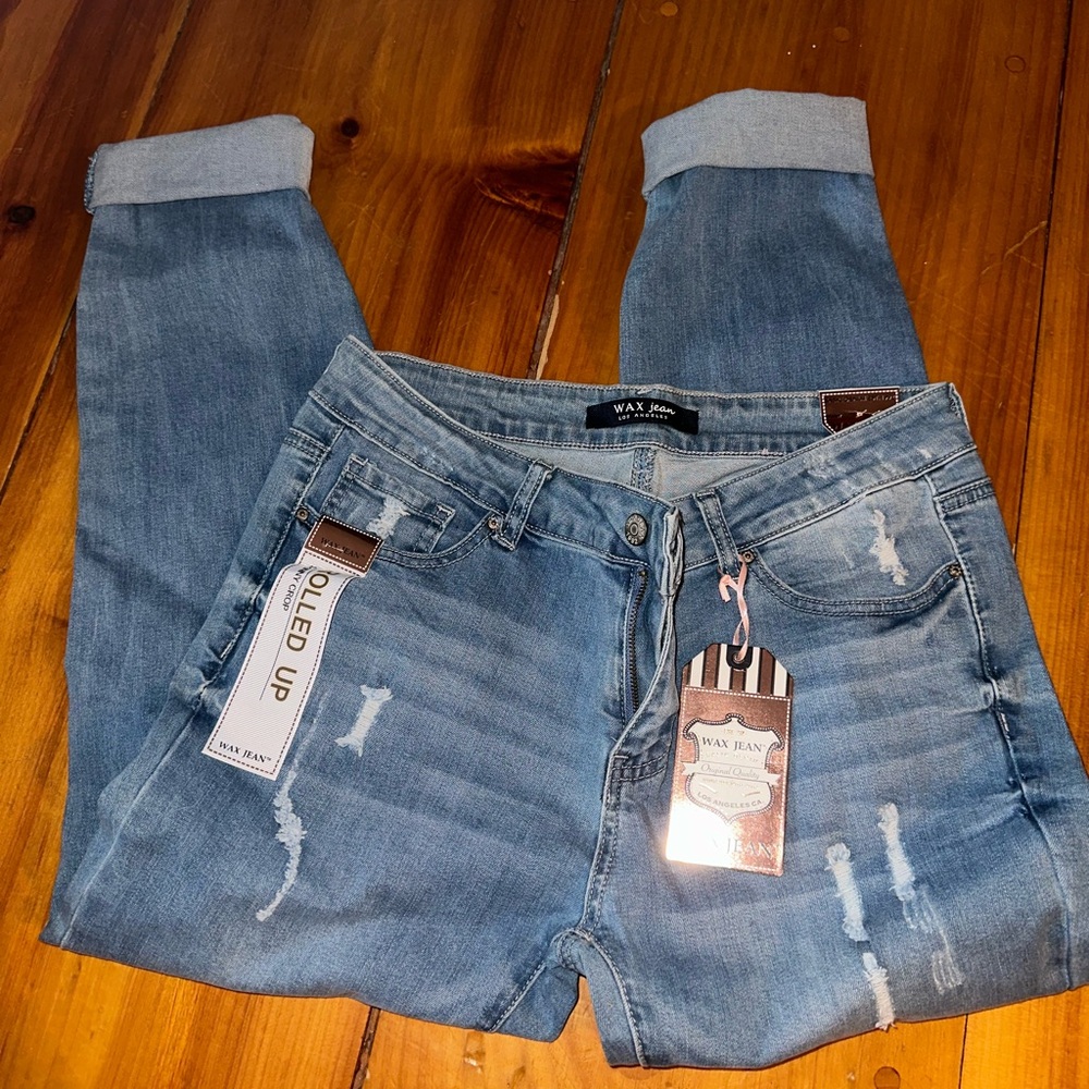 Wax Jean Skinny crop